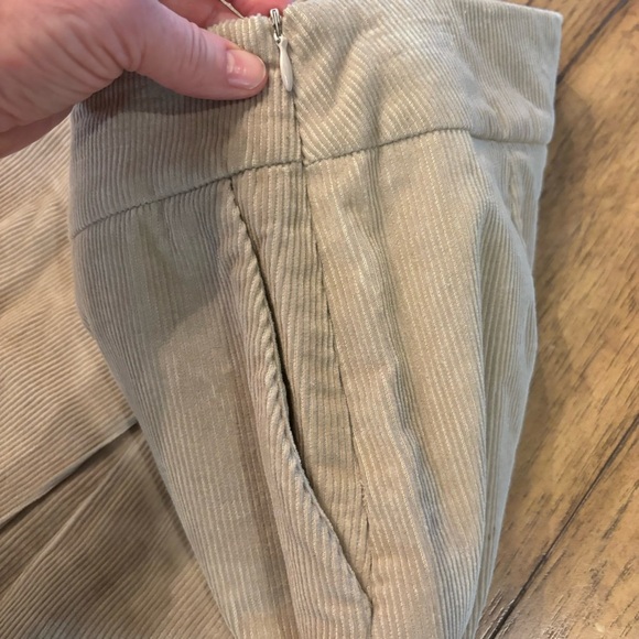 Zara Basics Corduroy Pleat Skirt, Small, Cream/Tan, Preppy Academia Office Retro - Picture 2 of 12
